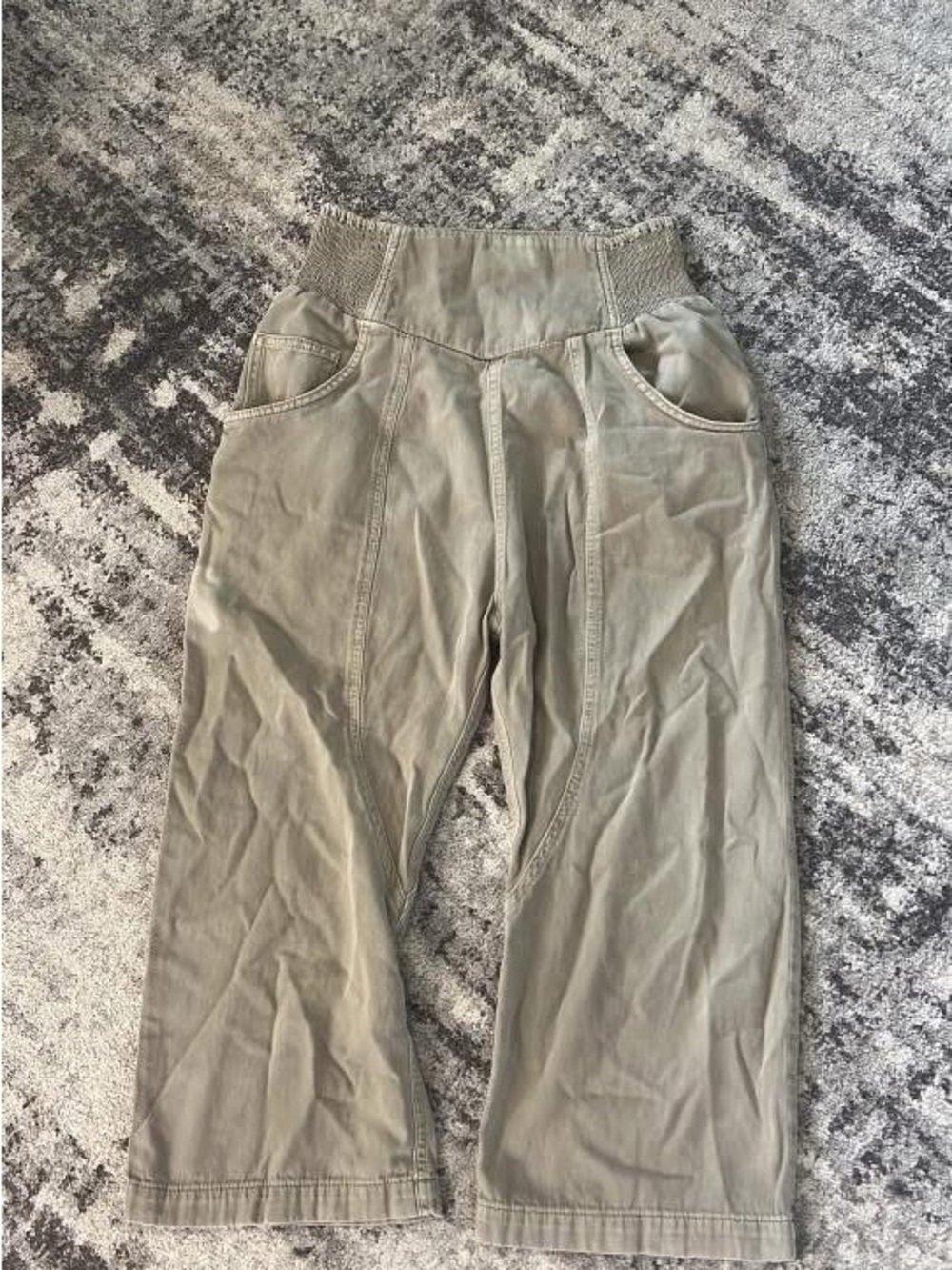 We The Free Olive Luna Cropped Harem Pants